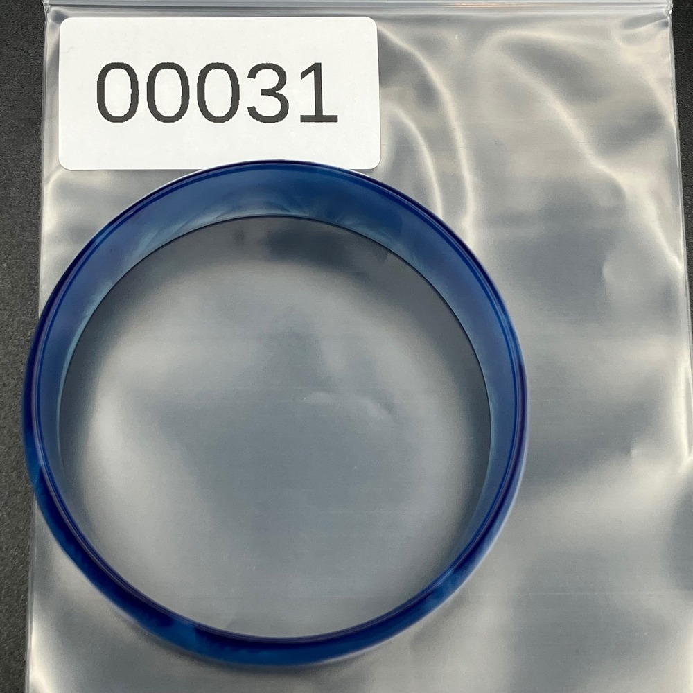 Vintage Bangle Blue Swirl Moonglow Plastic Size 8" - Picture 5 of 5